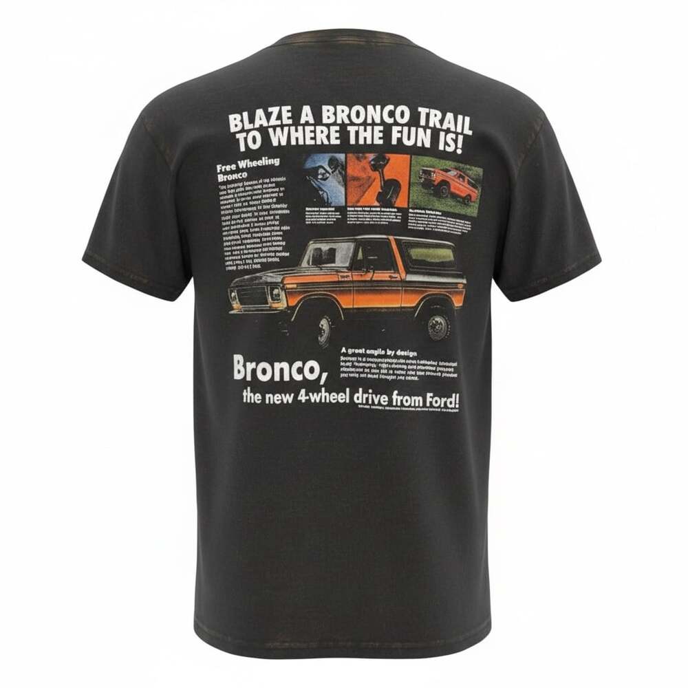 Ford Bronco Free Wheeling Graphic T-Shirt Black